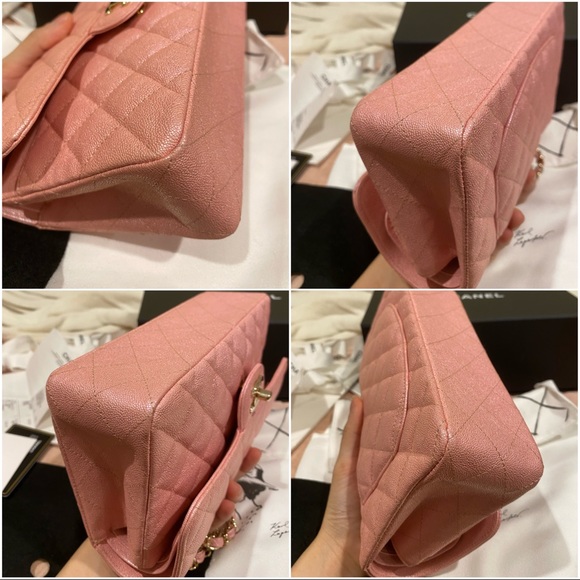 ❌SOLD❌ CHANEL 19S Iridescent Pink Caviar Small CF - Picture 13 of 15